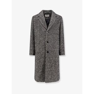 Amaranto Men Herringbone Pattern Wool Coat